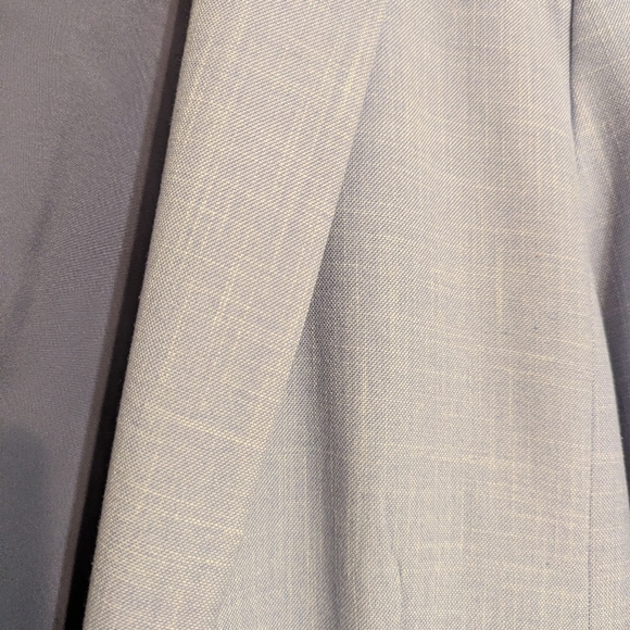 Ann Taylor Notched One Button Blazer - Light Blue (Wisteria) - Picture 3 of 7